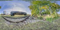 Panorama HDR background railway